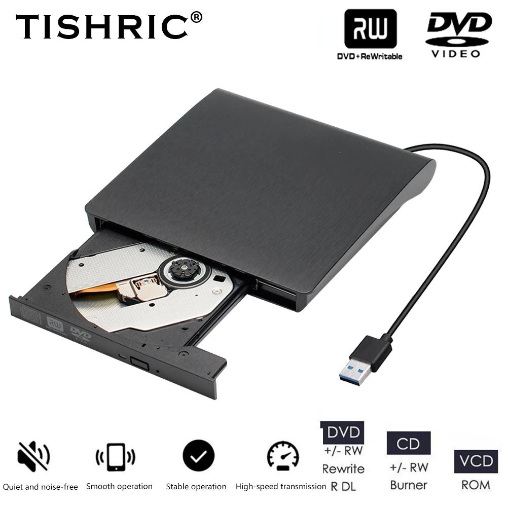 TISHRIC DVD ÷̾ CD DVD  USB  ̺    , PC ƮϿ ޴ RW USB 3.0 ̺